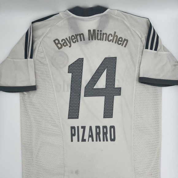 Pizarro #14Bayern Munich 2002/2003 Away ORIGINAL Adidas Soccer Jersey (L)